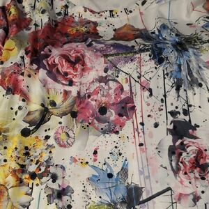 Floral Abstract Print Fabric
